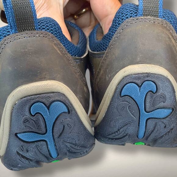 Wmn's TIMBERLAND Hiking Shoes, Waterproof Low Top Brown and Blue Great Condition - Picture 5 of 13